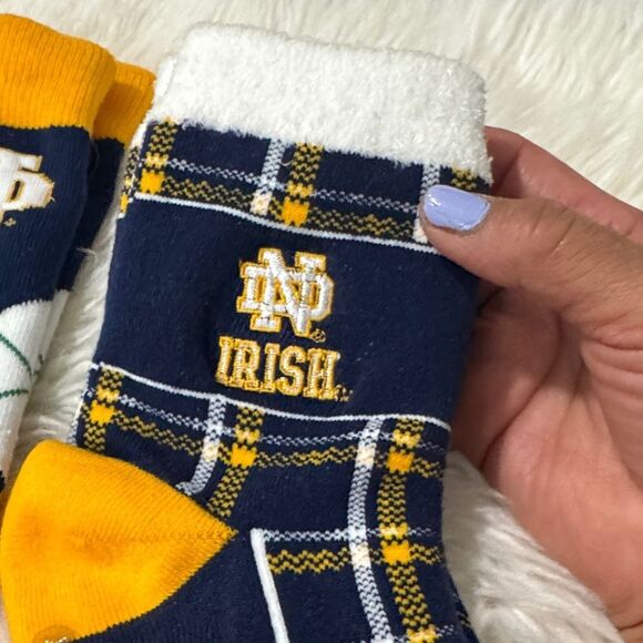 Kids NOTRE DAME Argyle and Plaid Socks Set - Navy and Yellow - Picture 2 of 6